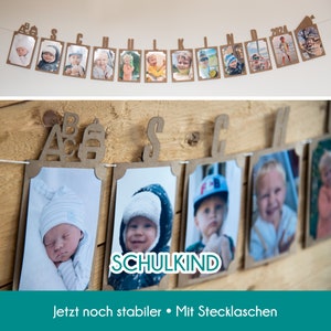 Schulkind-Foto-Girlande aus Kraftpapier Bild 1