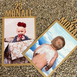 2. Babyjahr Foto-Monatsgirlande Kraftpapier Bild 4