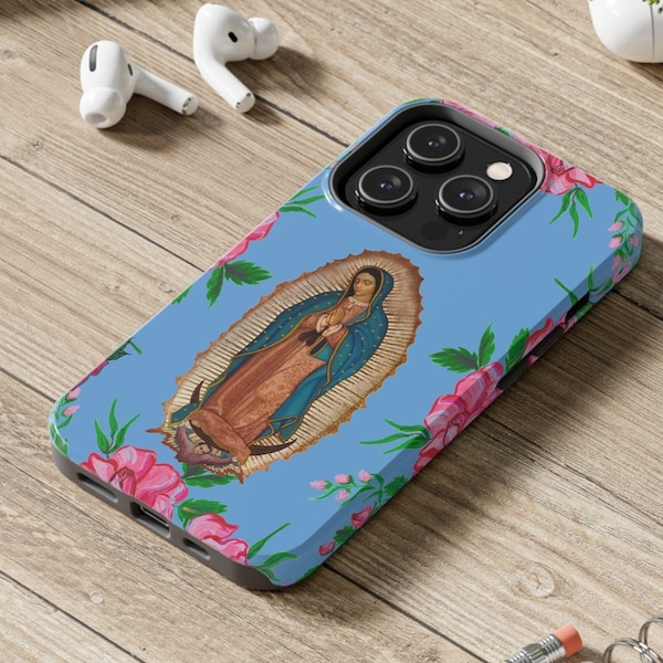 Funda de iPhone de Nuestra Señora de Guadalupe, cubierta del teléfono católico de la Santísima Virgen María, regalo de la madrina de la Virgen de Guadalupe, regalo mariano