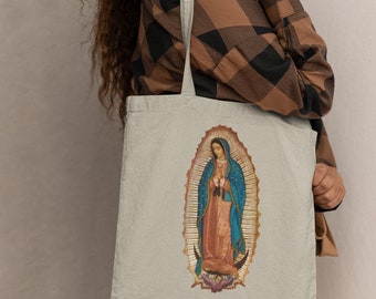 Bolsa de algodón de Nuestra Señora de Guadalupe - Regalo religioso de la Virgen María