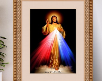 Jesus Divine Mercy Satin Poster: Catholic Christian Wall Art