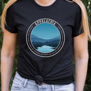 Appalachia T-Shirt,  Appalachian Unisex Fit Tee, Appalachian Christmas Gift, Bella and Canvas 3001 Jersey with 13 Appalachian States