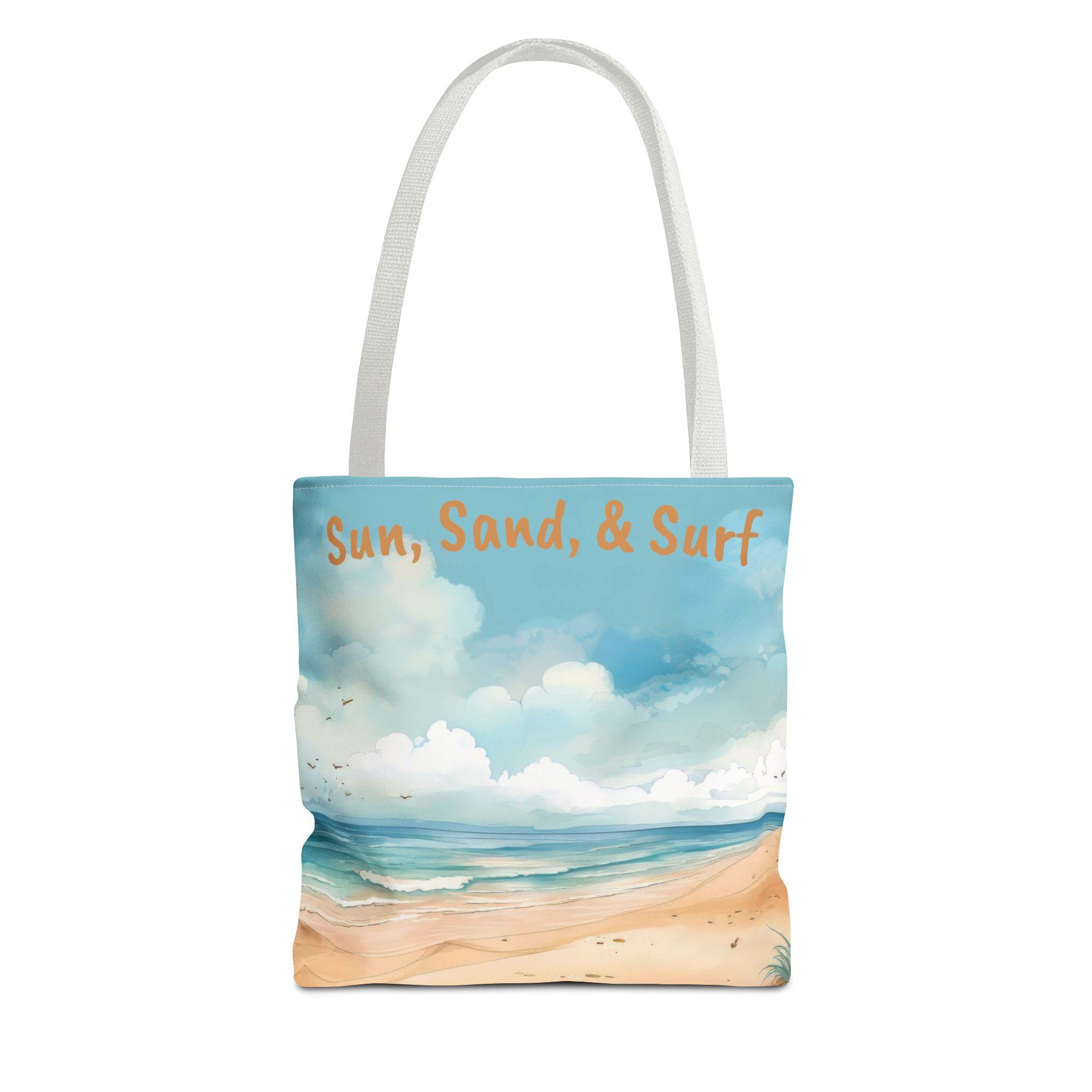 Coastal Beach Tote Bag: Sun, Sand & Surf - Personalized Summer 