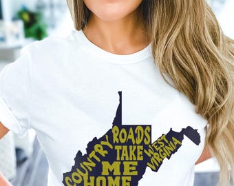 Camiseta de Virginia Occidental: Orgullo del Estado de la Montaña, camiseta gráfica "Wild Wonderful WV", regalo de Country Roads Home
