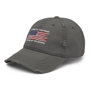 Distressed American Flag Dad Hat: Embroidered Patriotic Baseball Cap