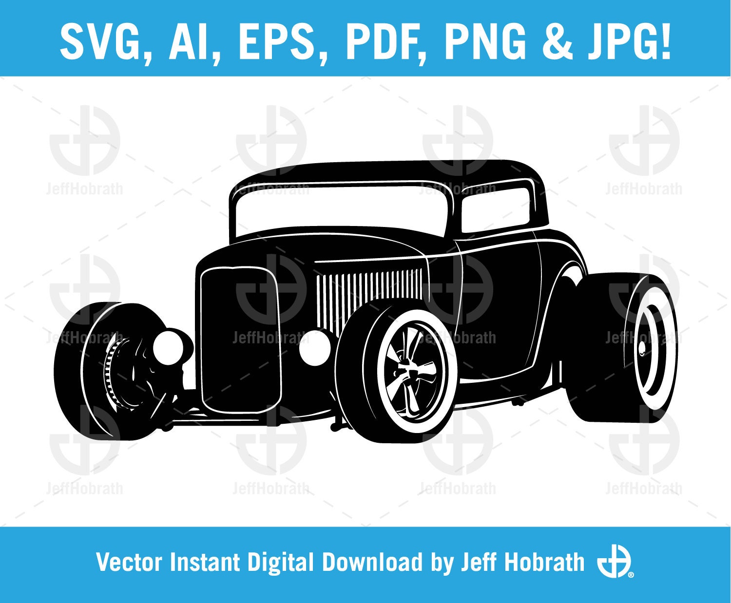 Hot Rod Vector File Piper Classic American Hot Rod Car Isolated Vector Illustration | Etsy