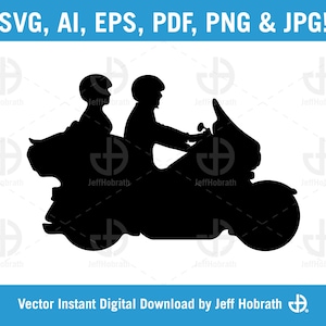 Moto Coppia silhouette isolato illustrazione vettoriale download digitale, ai, eps, pdf, svg, png e jpg