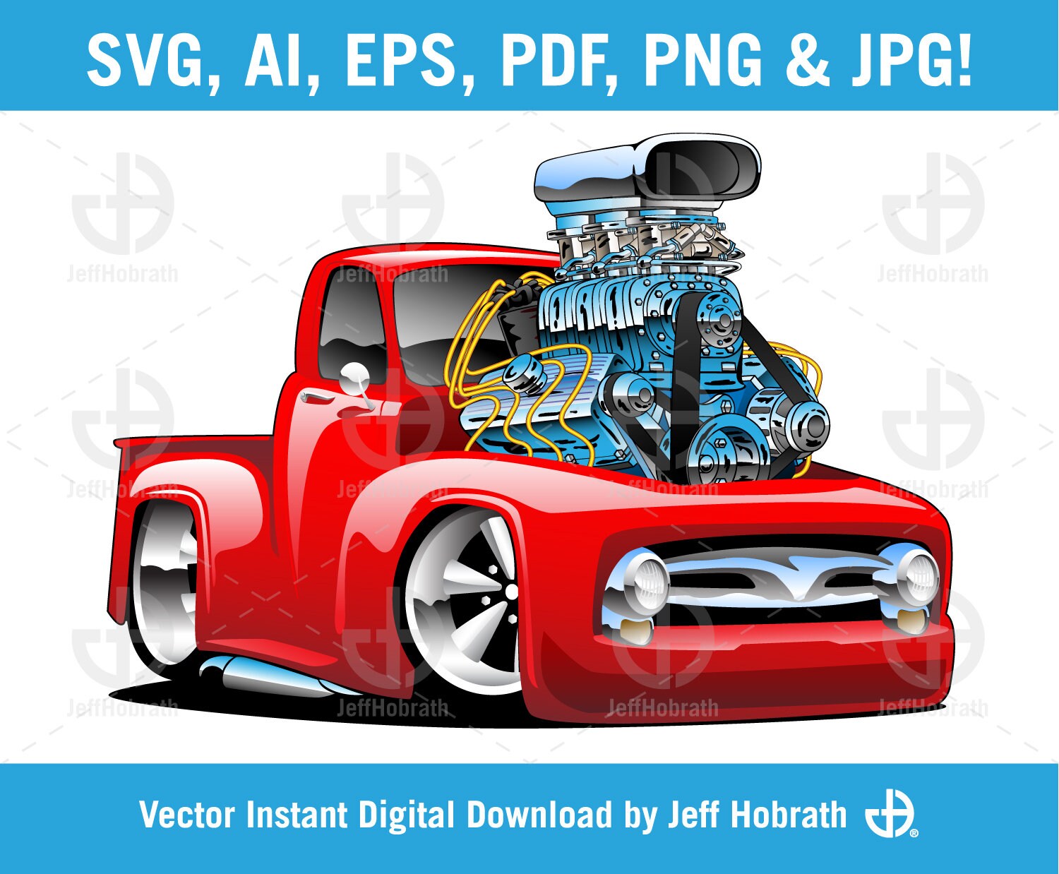 American Classic Hot Rod Pickup Truck Cartoon Isolated Vector - Etsy American Classic Hot Rod Pickup Truck Cartoon Isolated Vector - Etsy