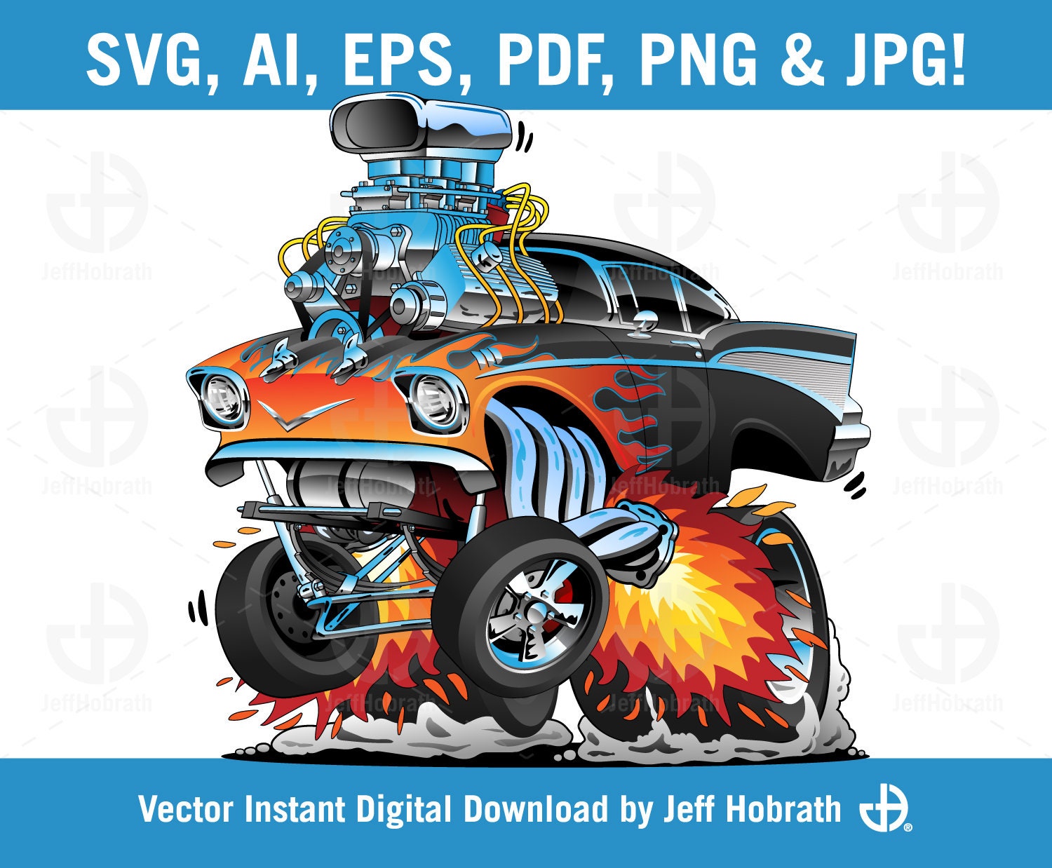Classic '57 Hot Rod Gasser Car Cartoon Isolated Vector - Etsy Classic '57 Hot Rod Gasser Car Cartoon Isolated Vector - Etsy