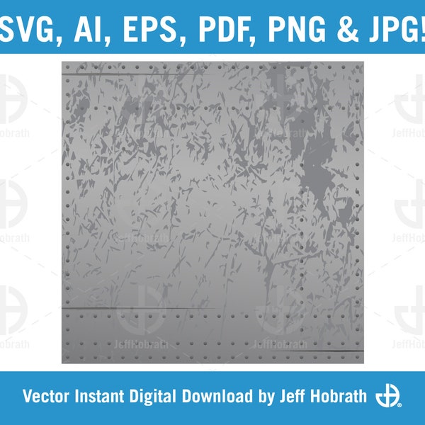 Distressed Aged Metal Background vector illustration instant digital download, ai, eps, pdf, svg, png and jpg