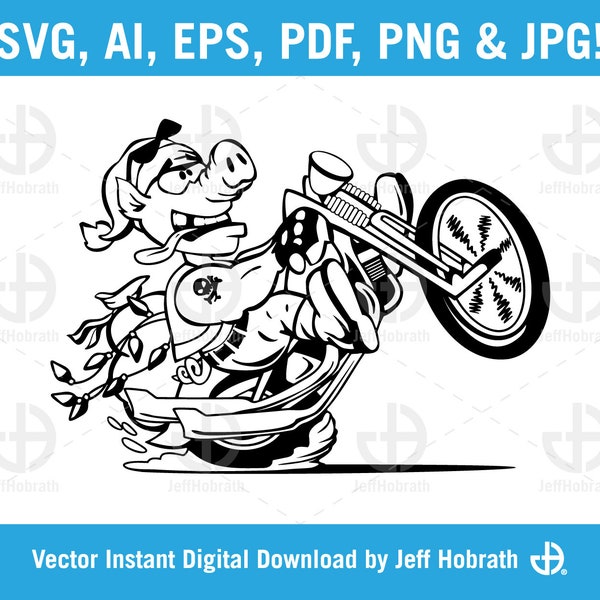 Harley Hog Svg - Etsy