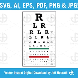 Funny Drummers Eye Chart isolated vector illustration digital download, ai, eps, pdf, svg, png and jpg