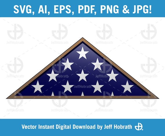 USA American Folded Flag Vector Illustration Symbol of Honor