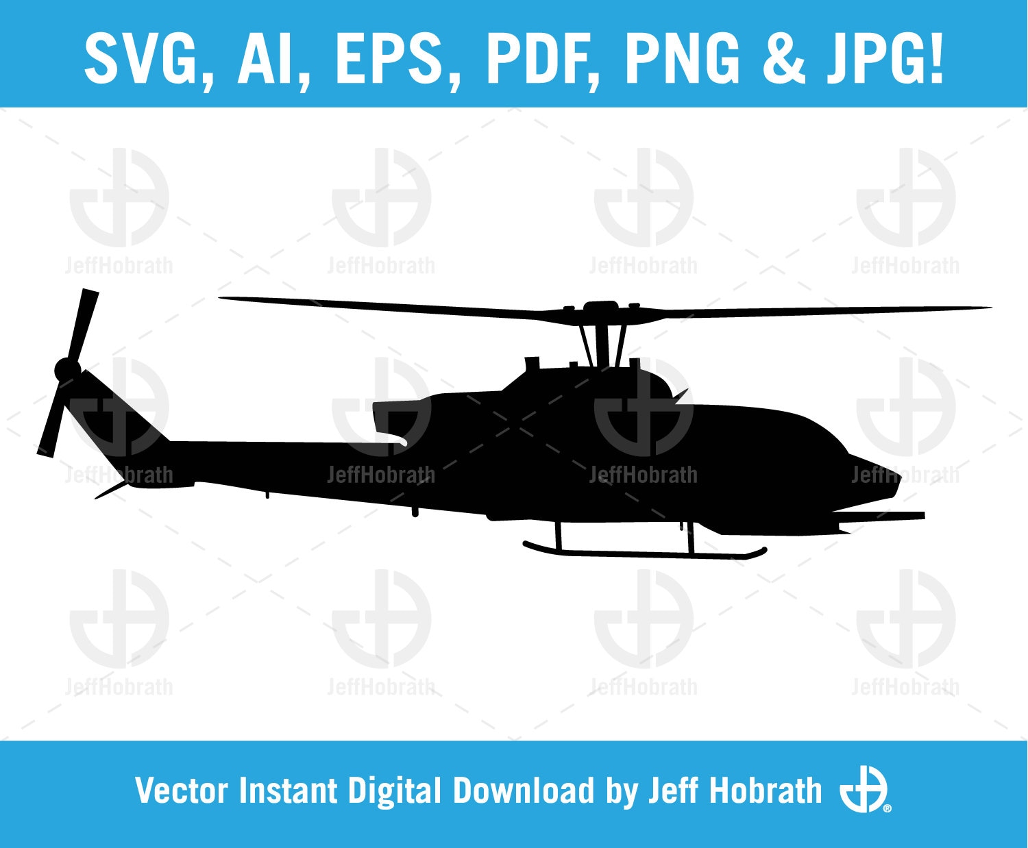 AH-1 Cobra Helicopter Aircraft Silhouette Isolated Vector - Etsy Australia