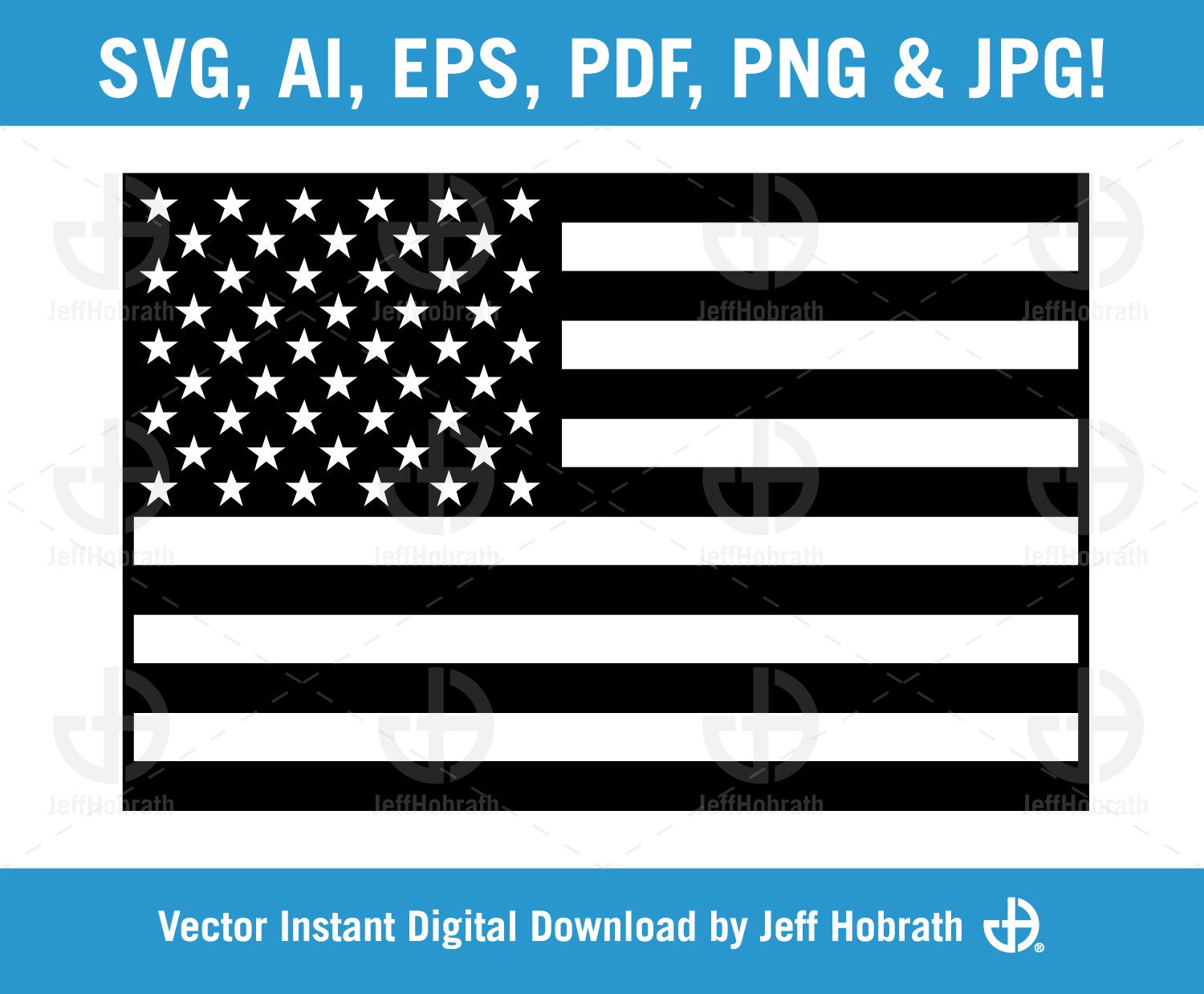 Usa American Flag In Black Line Art Isolated Vector Etsy Australia