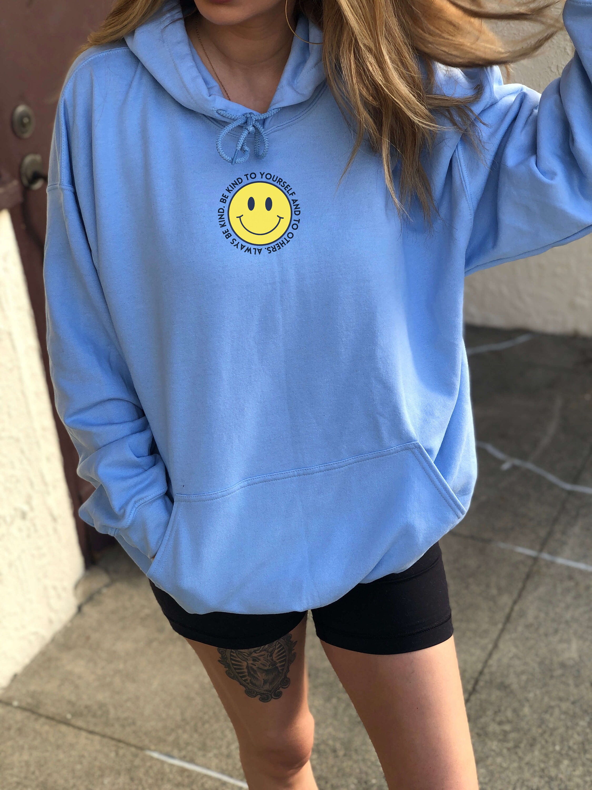 Smiley Face Hoodie Kindness Sweatshirt Smiley Sweatshirt | Etsy