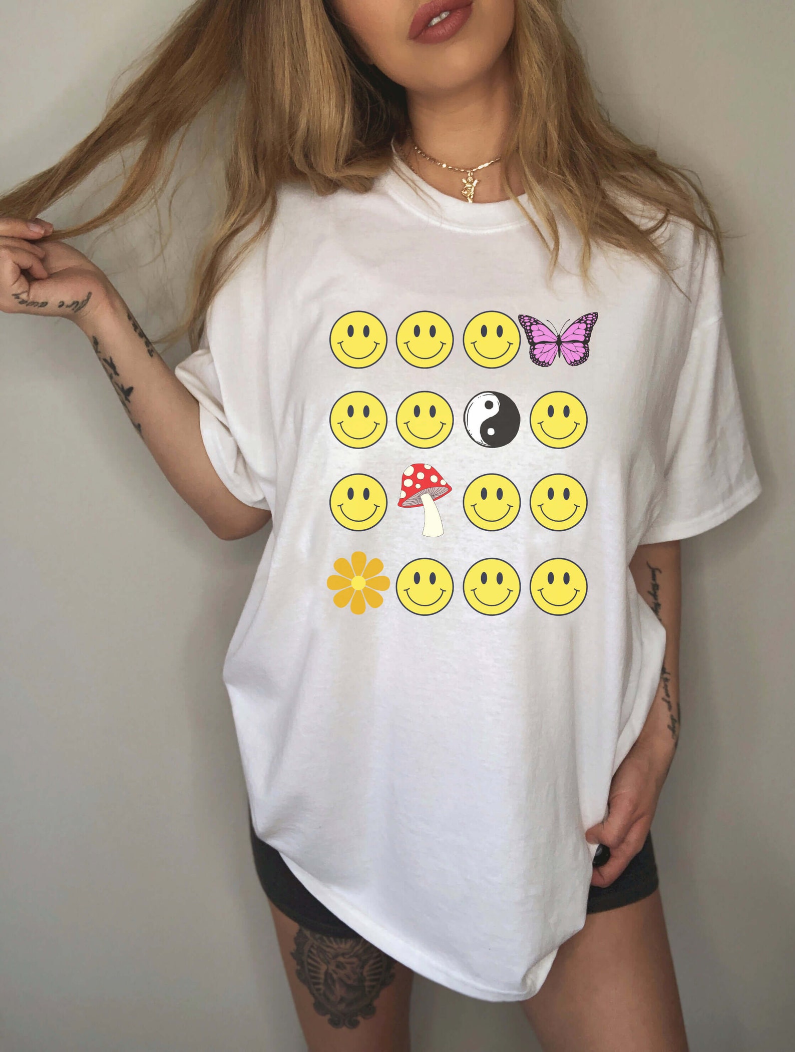 Smiley Face TShirt Kidcore Clothing Indie Clothing Kidcore | Etsy
