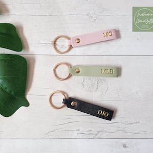 Personalised Leather Key Chain, Personalised Leather Keyring Gift, Key Fob, Personalised Gift, Leather Keyring, Gift for Her, Gift for Him