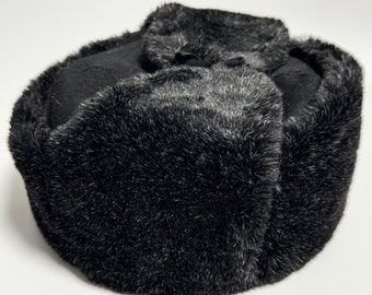 Oesjanka-trappermuts, wintermuts met klep, muts van imitatiebont