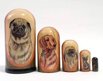 pug nesting dolls