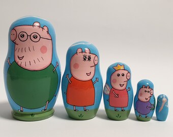 peppa pig wooden blocks