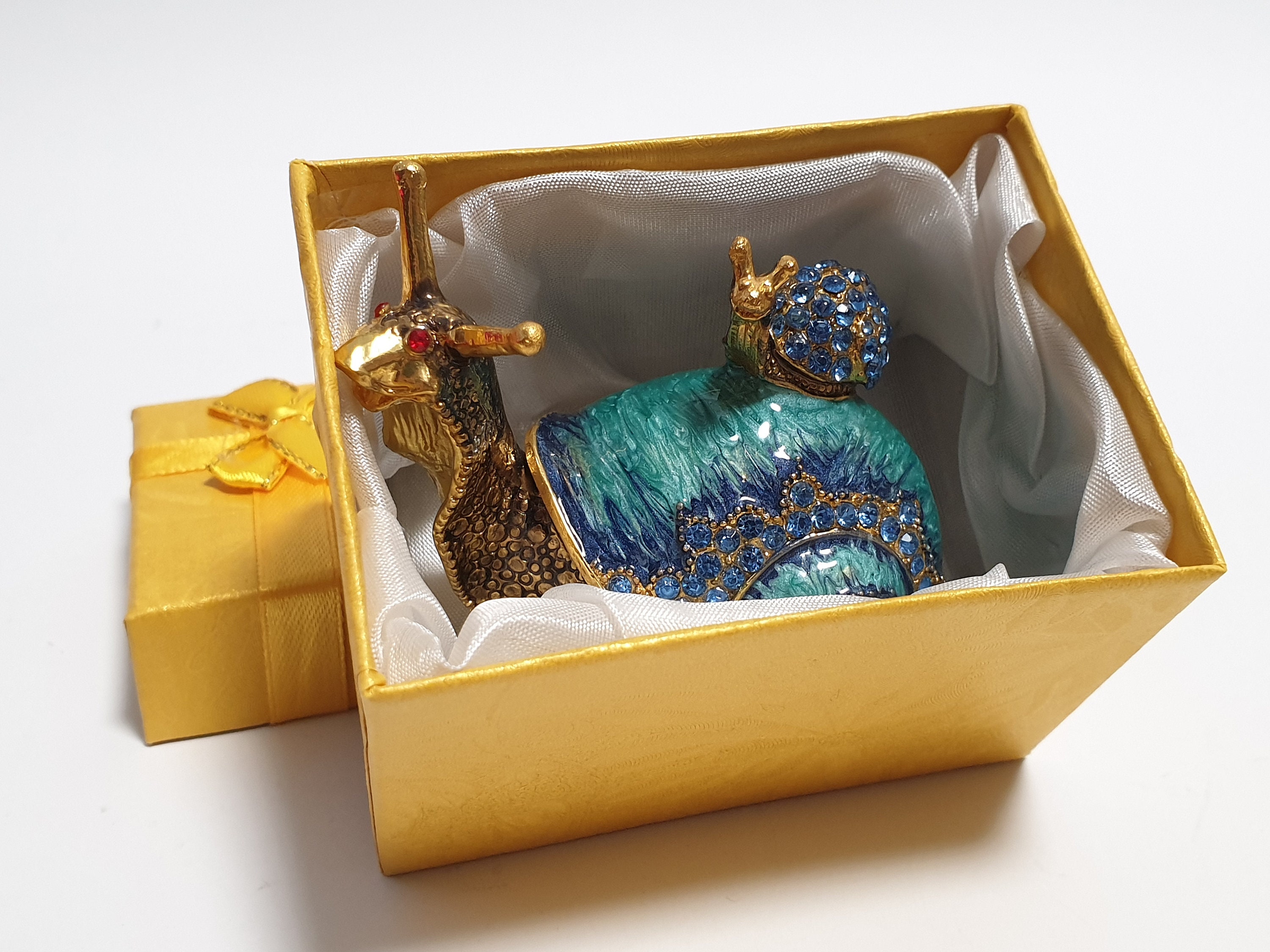 お気にいる Snail Jewelry Box Animal Trinket Box Keepsake Box Enamel その他