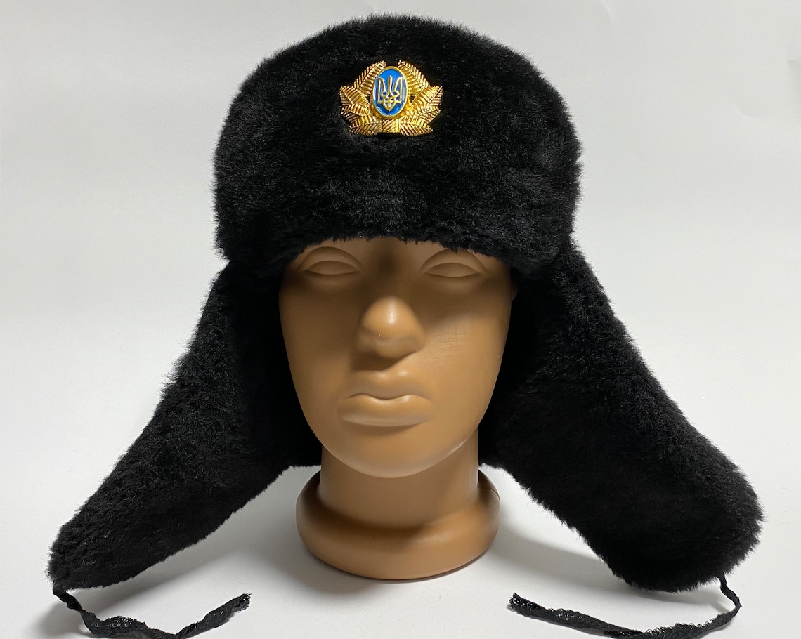 Ukrainian Ushanka Trapper Hat Winter Ear Flap Hat Faux Fur Etsy