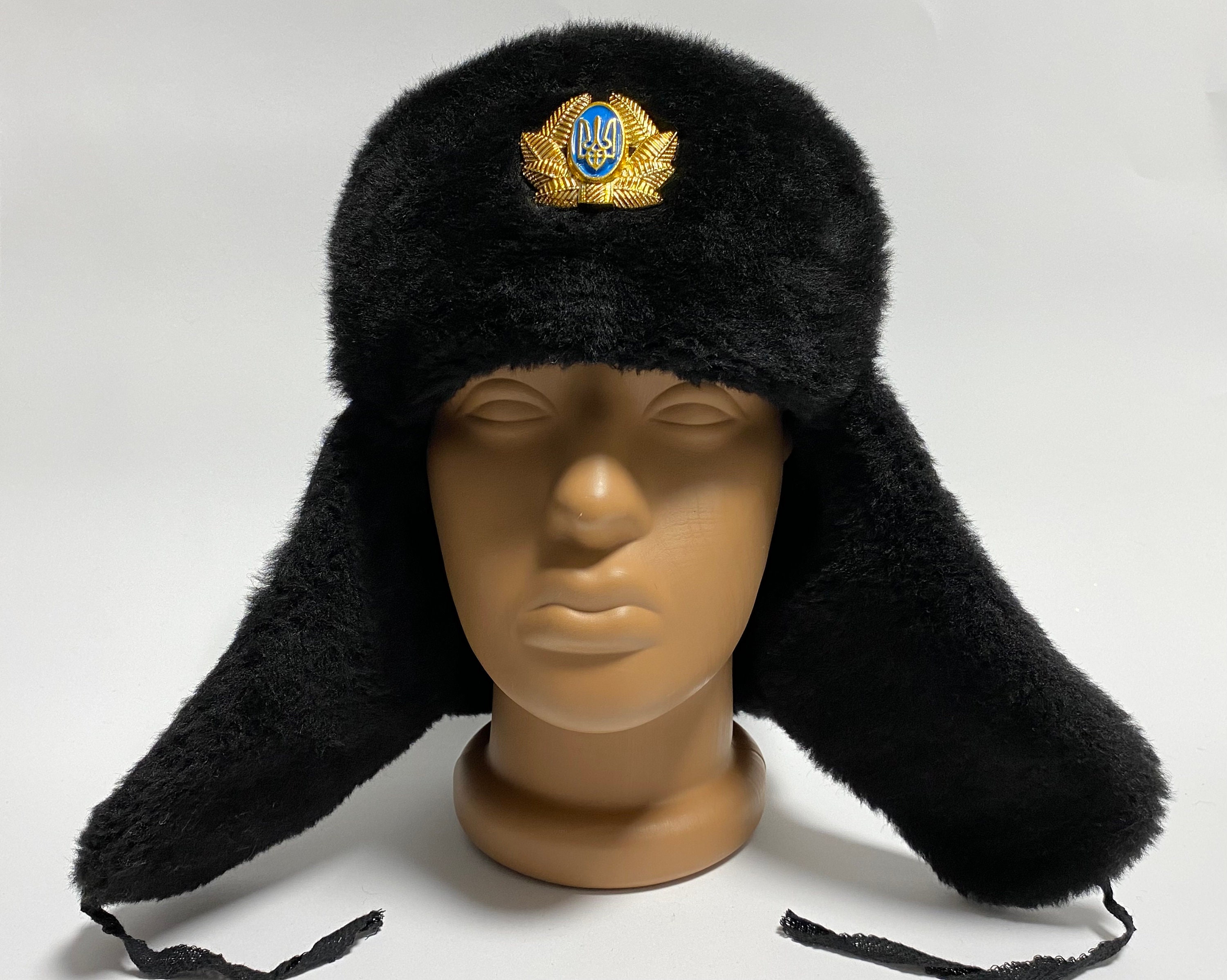 Ukrainian Ushanka Trapper Hat, Winter Ear Flap Hat, Faux Fur Hat