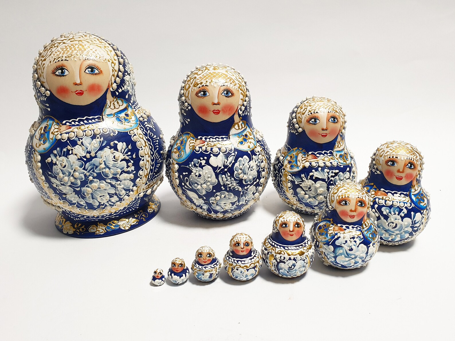 10 Pcs USSR Nesting Dolls Unique Russian Matreshka Custom Etsy