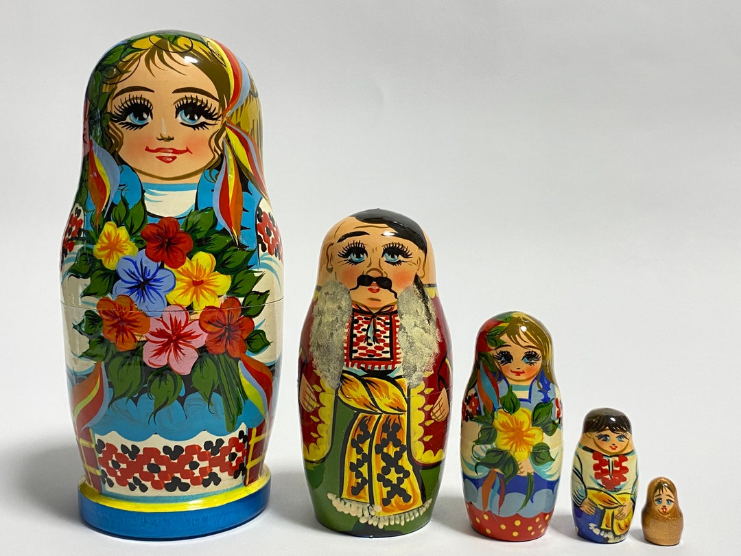 Ukrainian Nesting Dolls for Kids Matryoshka Babushka Doll Etsy