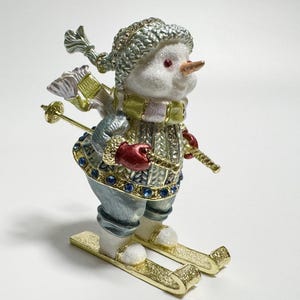 Swarovski Figurines Snowman - Etsy