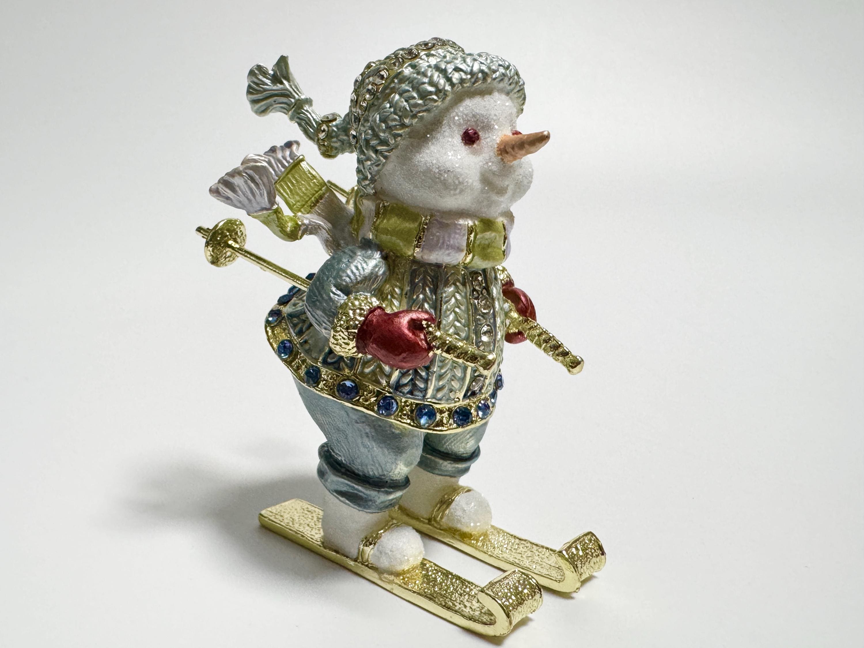 Swarovski Figurines Snowman - Etsy