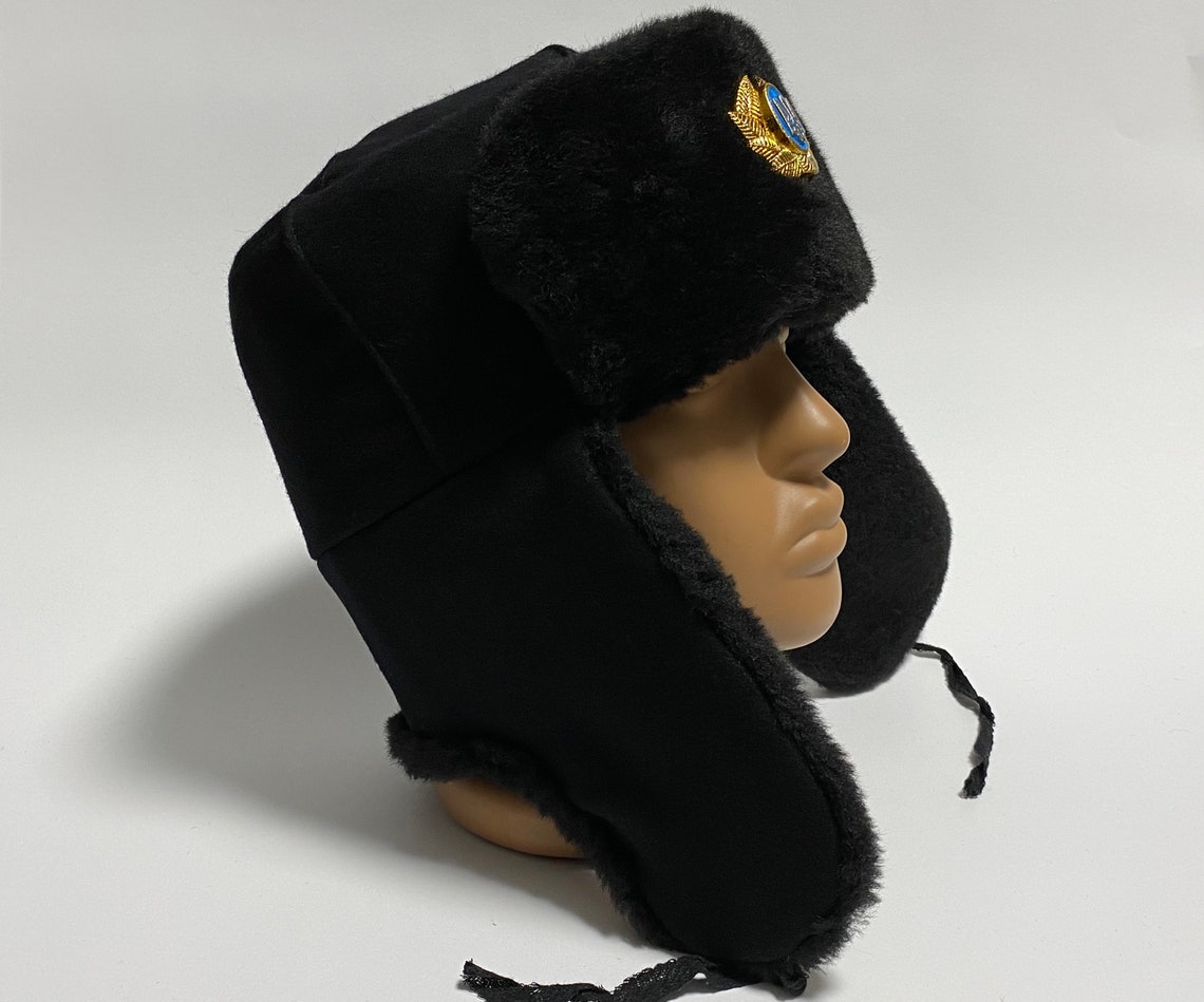 Ukrainian Ushanka Trapper Hat Winter Ear Flap Hat Faux Fur Etsy