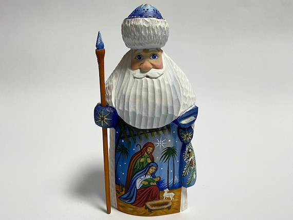 クリスマス1989年vintage木彫りサンタクロースオブジェ クリスマス1989年vintage木彫りサンタクロースオブジェ