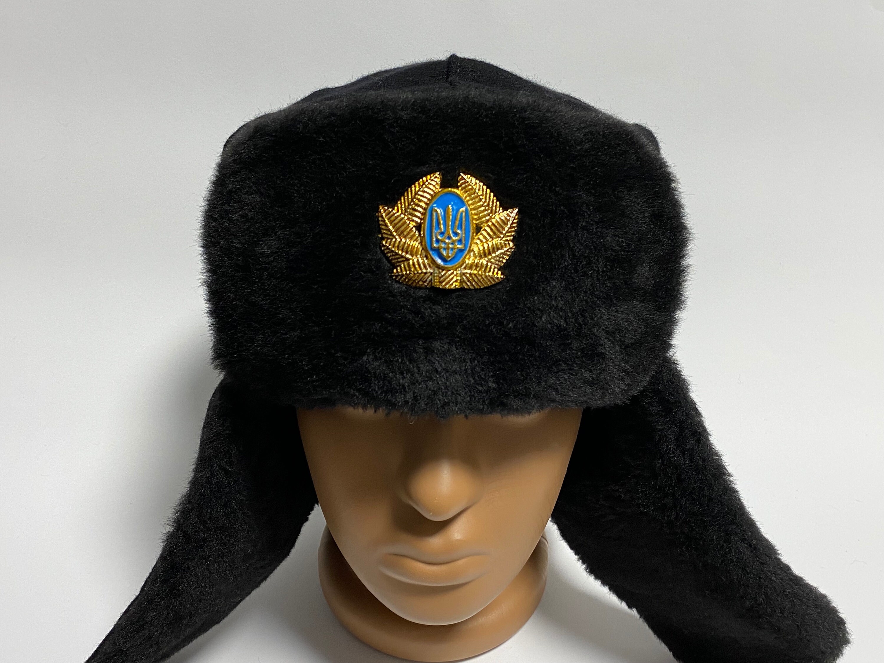 Ukrainian Ushanka Trapper Hat, Winter Ear Flap Hat, Faux Fur Hat