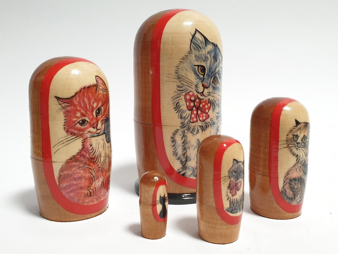 Custom Cat Nesting Dolls for Kids Russian Matrioshka Babushka Etsy