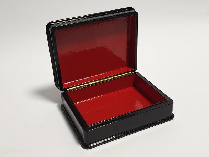 Russian Lacquer Box Fedoskino Unique Trinket Box Painted Wooden Jewlery Box Gift for Her