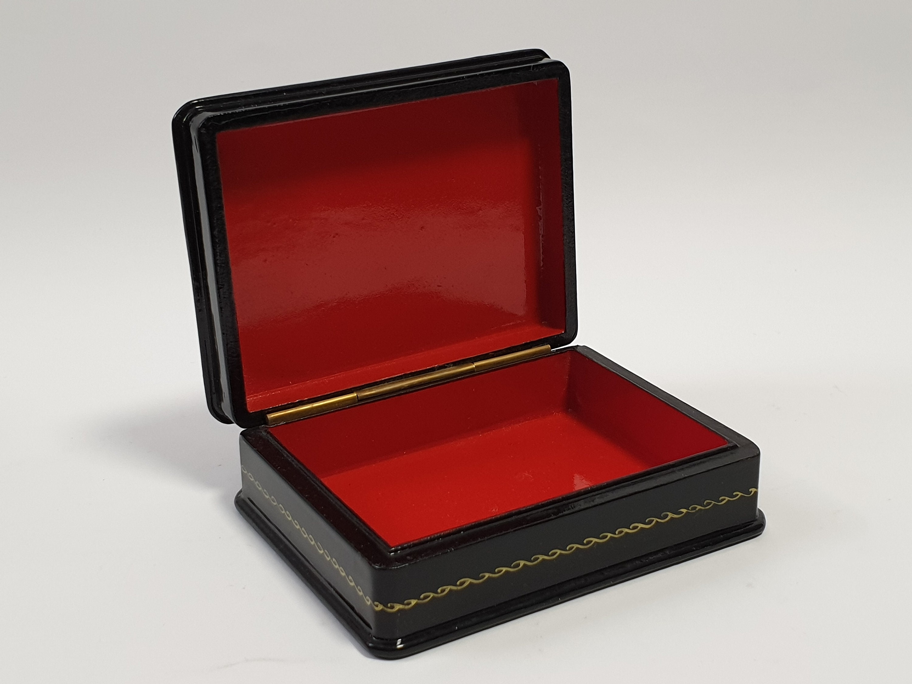 Russian Lacquer Box Unique Jewelry Casket Box Soviet Palekh | Etsy