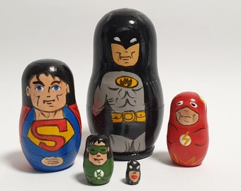 4" Nesting Dolls, Matryoshka Babushka Doll Stacking Dolls Gifts for Him