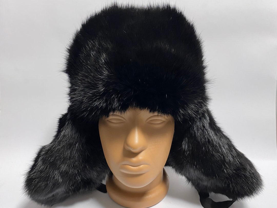 Ushanka Soviet Hat Natural Rabbit Fur Hat - Etsy