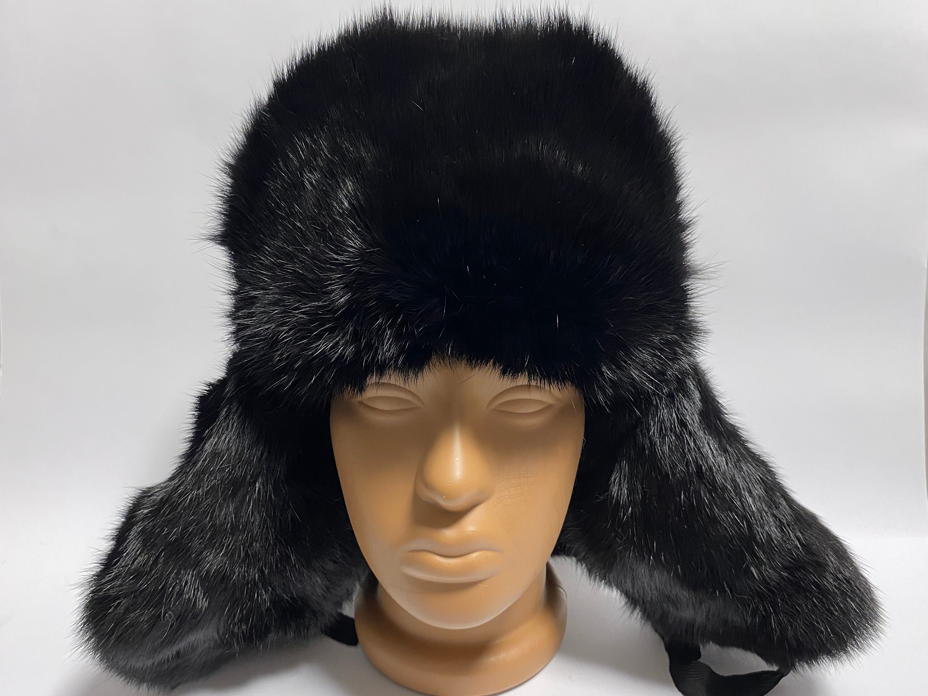 Ushanka Soviet Hat Natural Rabbit Fur Hat - Etsy