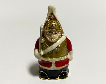 Dedal coleccionable Kings Guard, dedal de metal esmaltado con cristales Swarovski, regalo de costurera