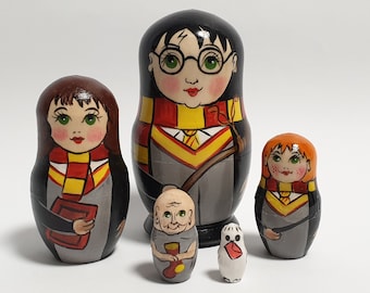 Hölzerne Schachtelpuppen Matryoshka Babuschka-Puppe Stapelpuppen Wohnkultur 3,7 Zoll (9,5 cm)