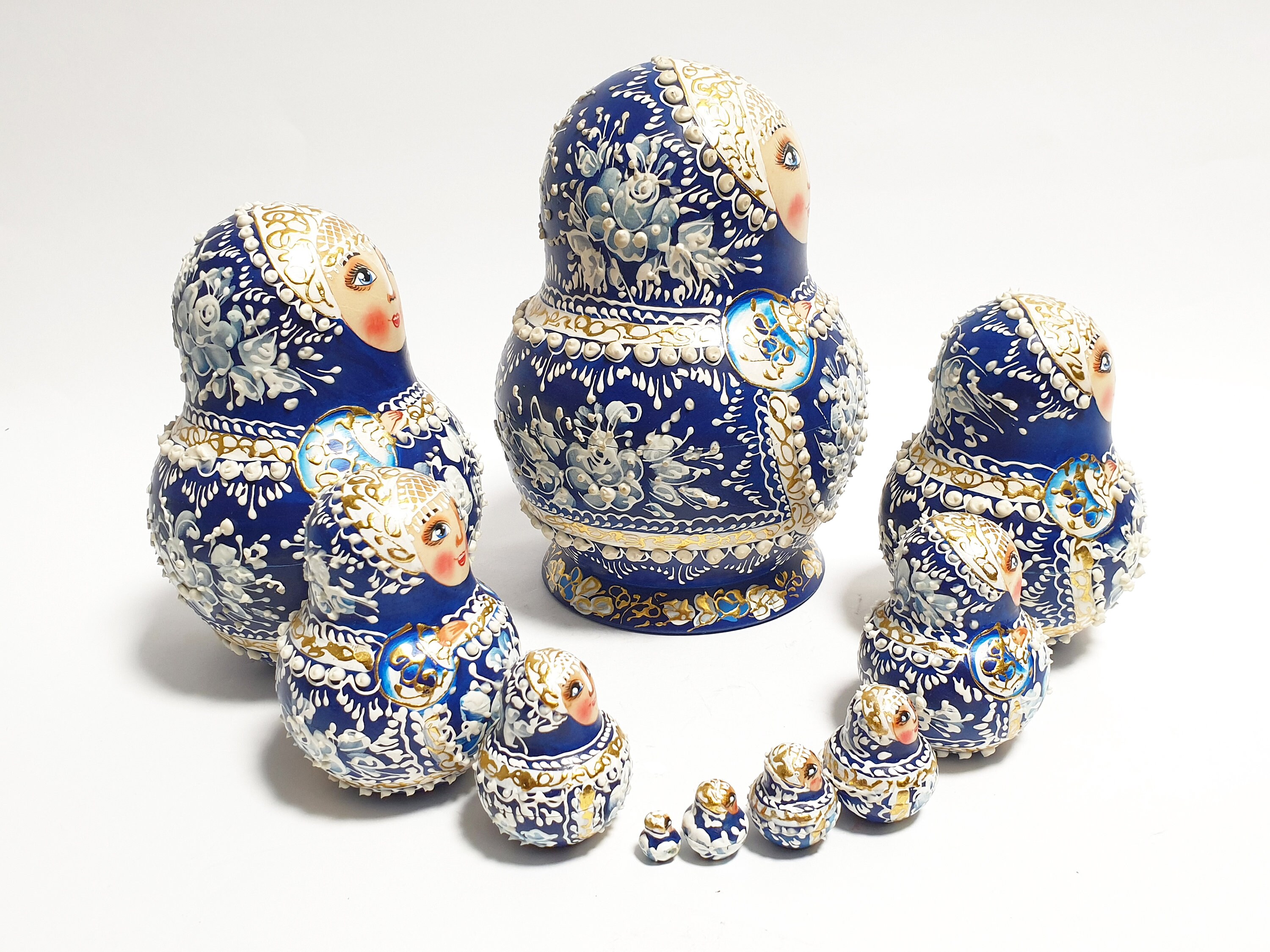 10 Pcs USSR Nesting Dolls Unique Russian Matreshka Custom Etsy