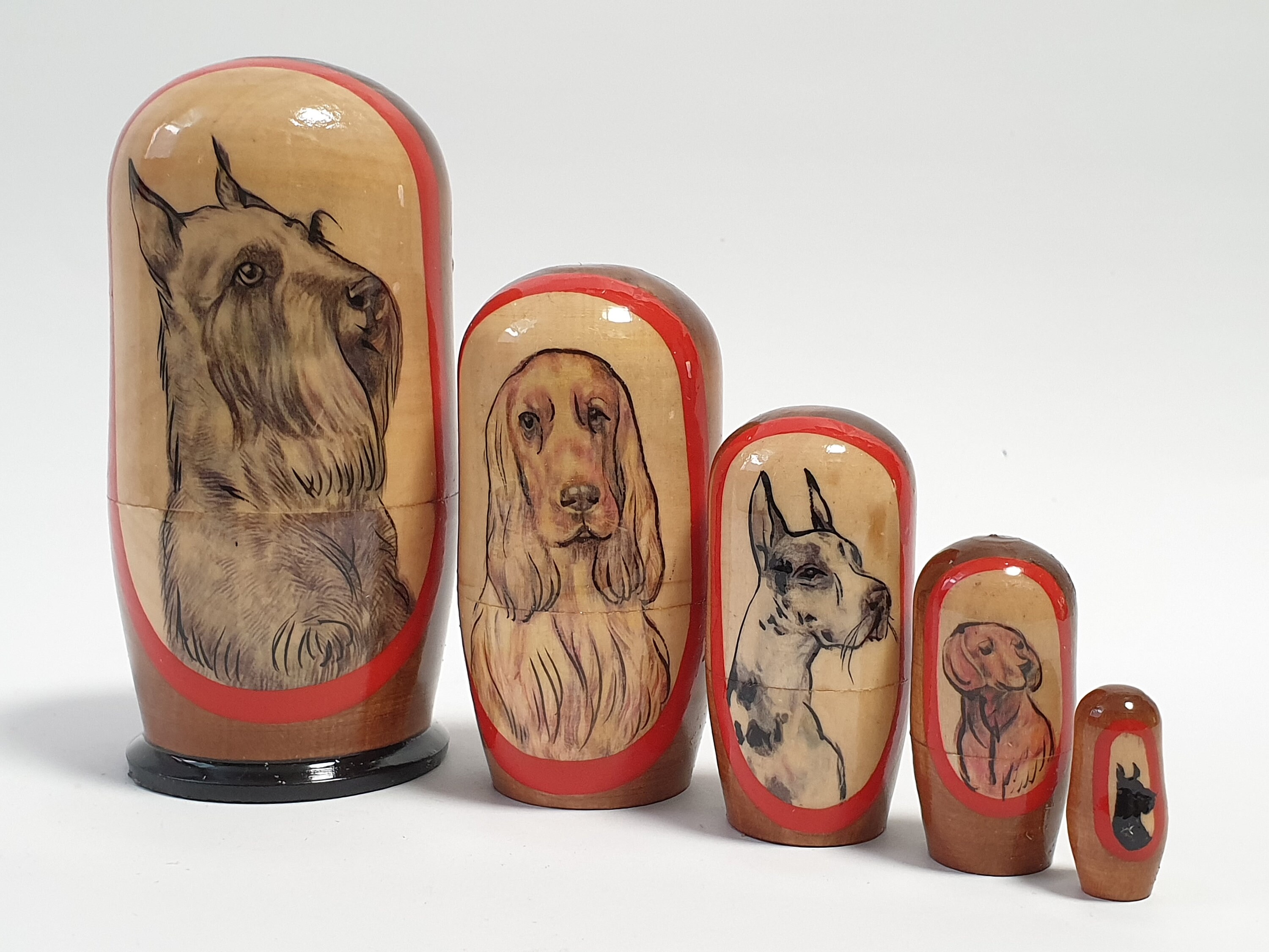 Dogs Wooden Custom Nesting Dolls Matryoshka Animals Babushka Etsy