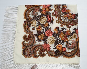 Sciarpa Tradizionale Scialle Zingaro Slavo Ucraino Babushka - Foto 4