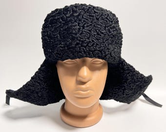 Ushanka Trapper Hat, Winter Ear Flap Hat, Namaakbont Hoed