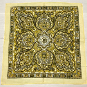 Ukrainian Scarf, Babushka Boho Wool Shawl, Slavic Square Head Scarf, Hair Kerchief