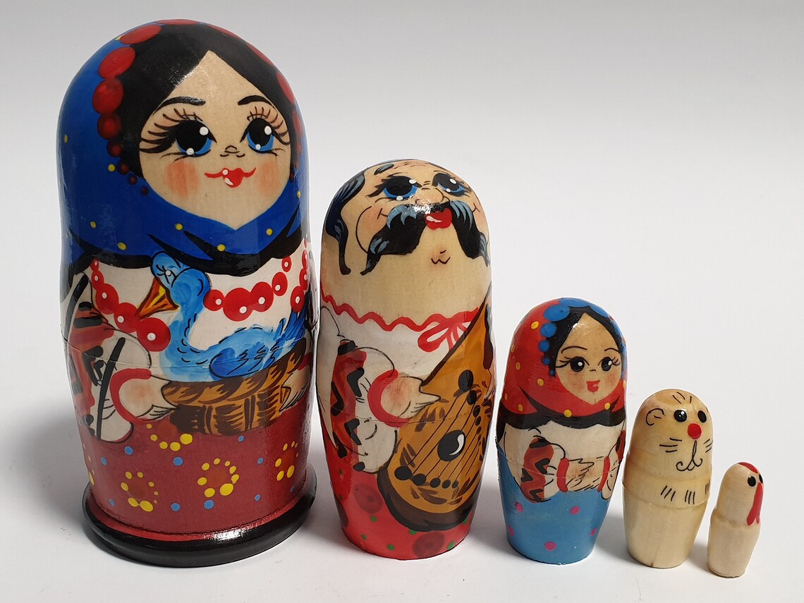 Russian Nesting Dolls for Kids Matryoshka Babushka Doll Ethnic Etsy