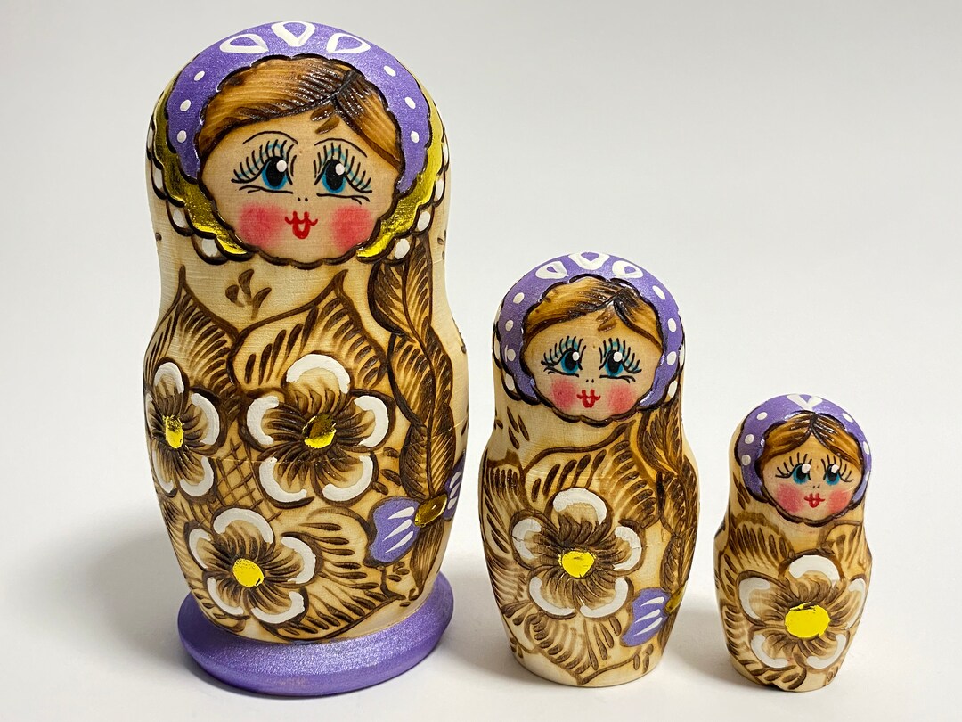 Ukrainian Nesting Dolls for Kids Matryoshka, Babushka Doll, Stacking